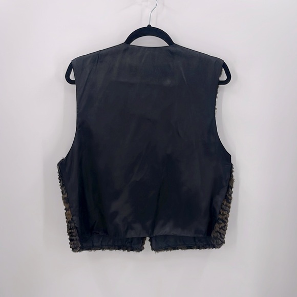 Vintage Pleasant Pheasant Faux Fur Animal Print Vest - Picture 3 of 3